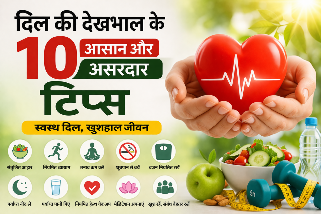 दिल की देखभाल के 10 आसान और असरदार टिप्स
